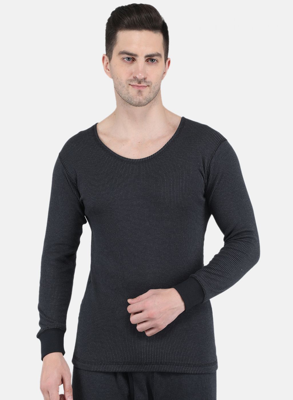 Men Black Solid Thermal Vest