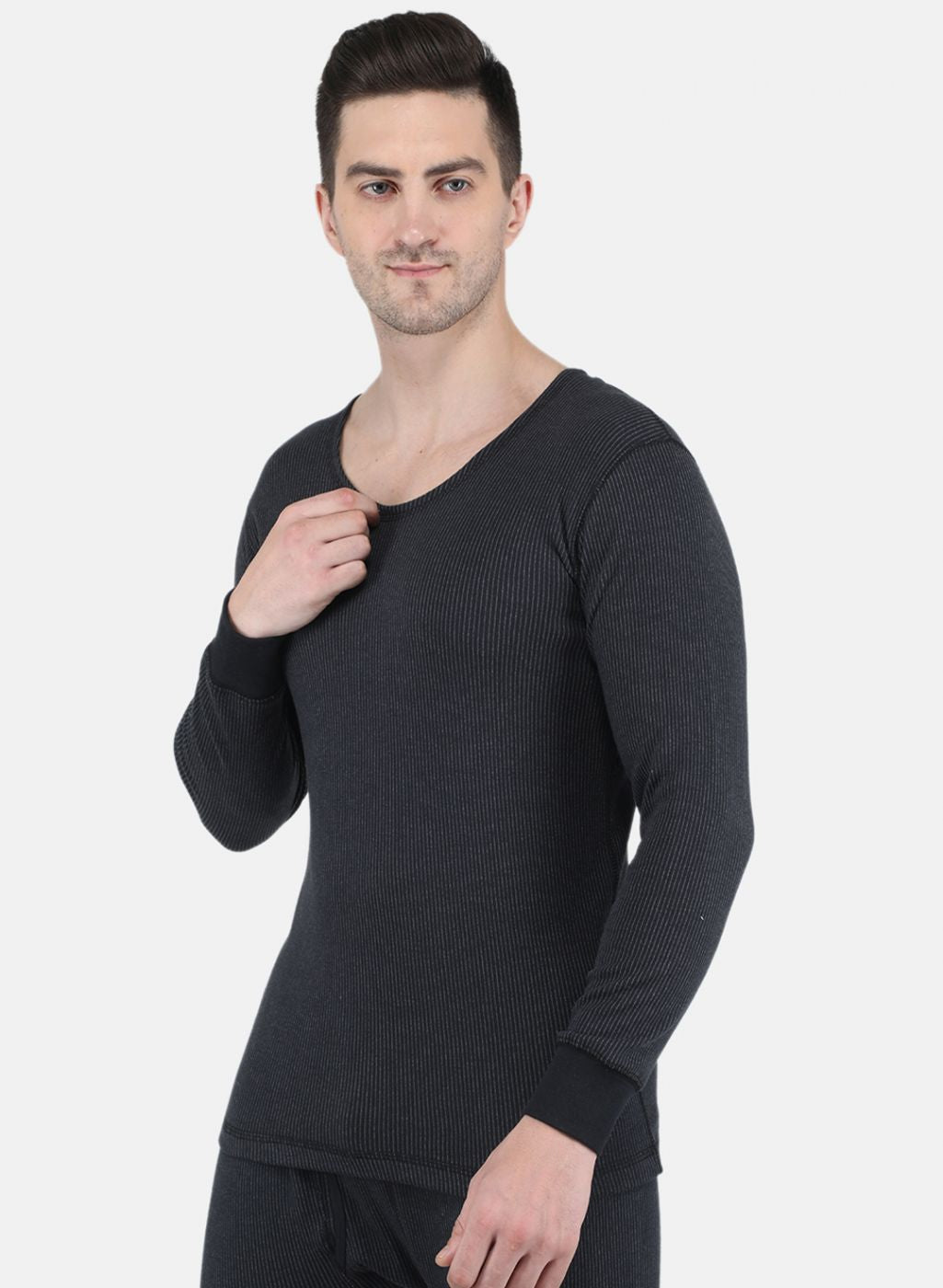 Men Black Solid Thermal Vest