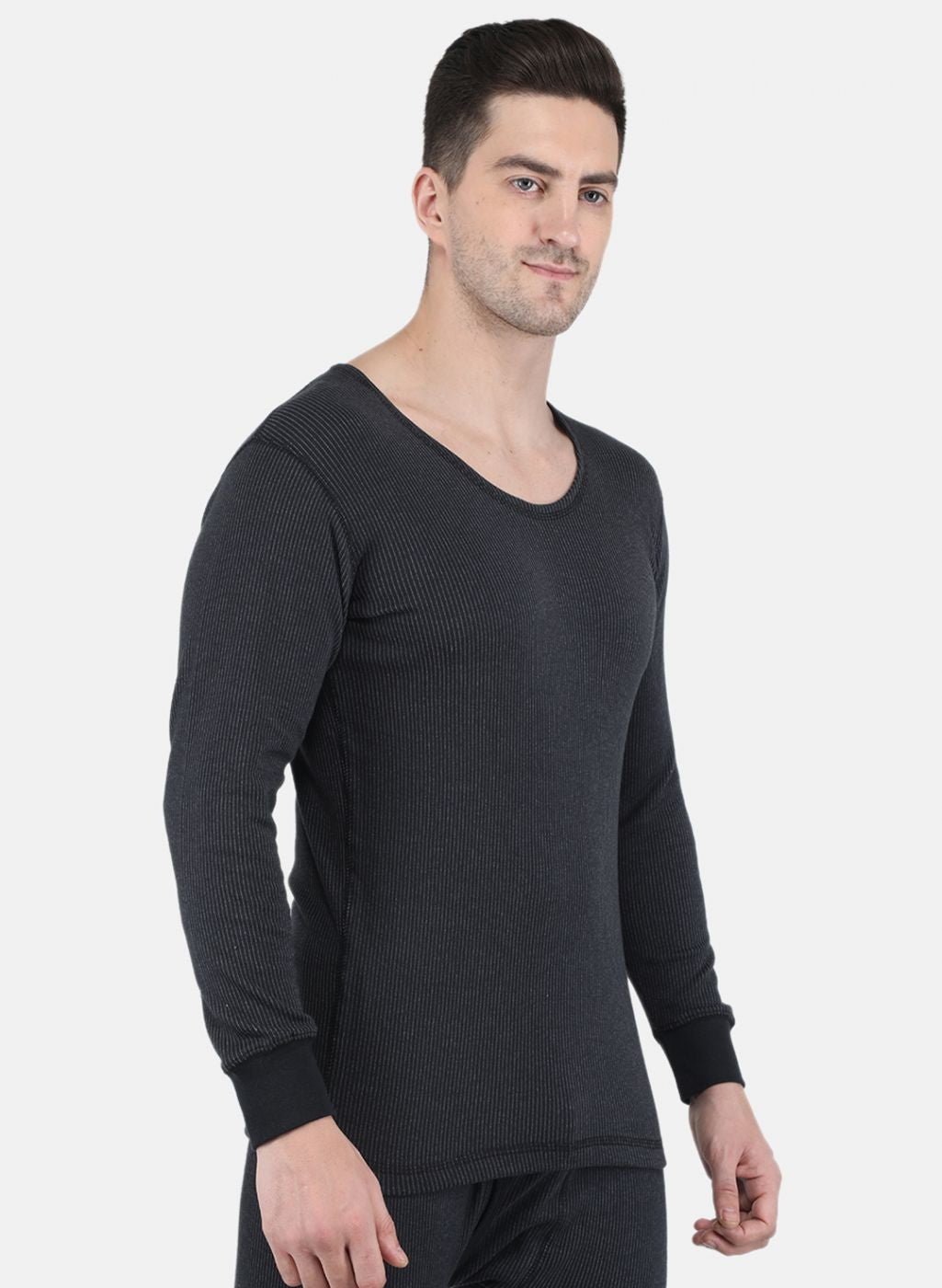 Men Black Solid Thermal Vest