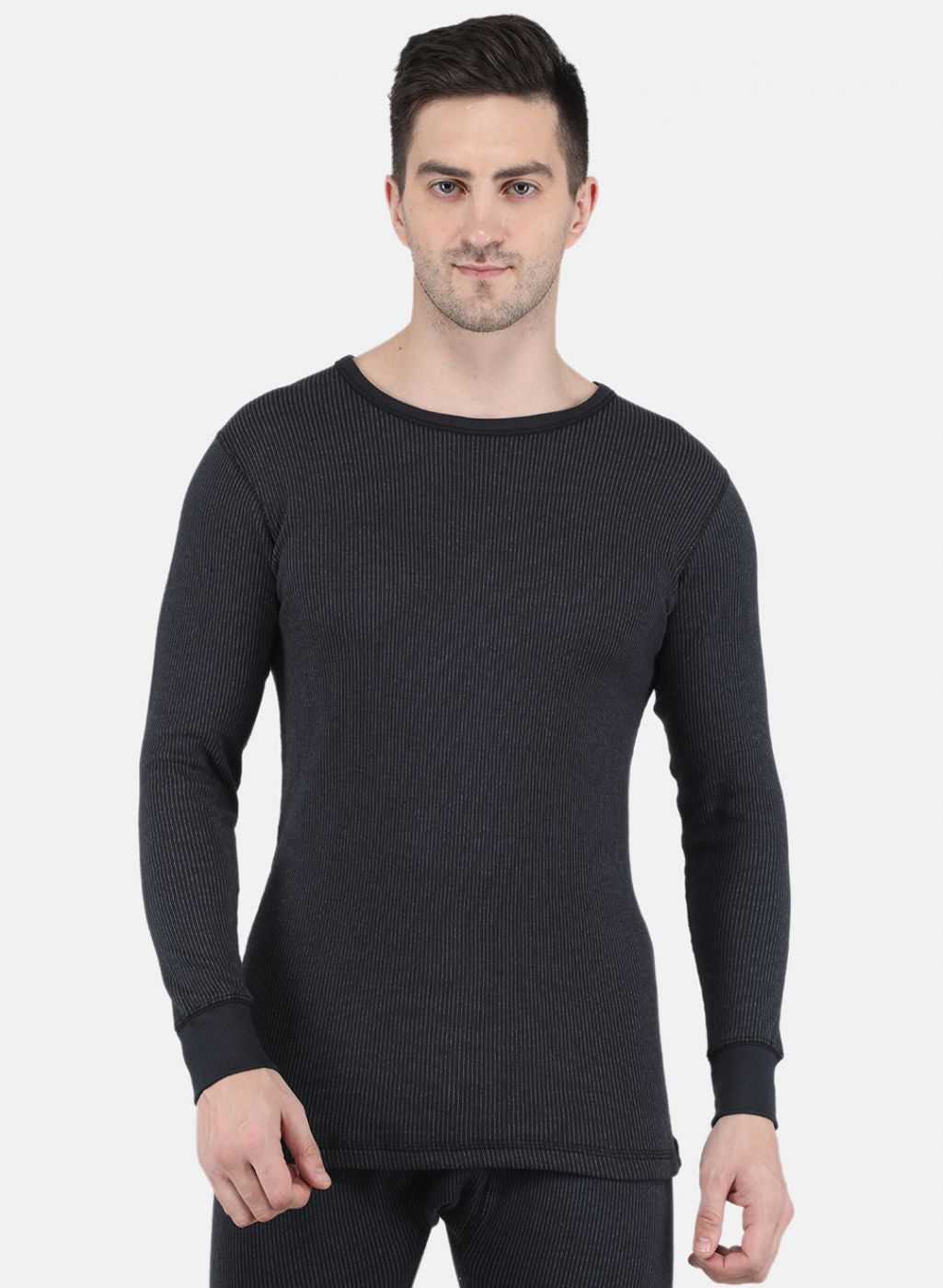 Men Black Solid Thermal Vest