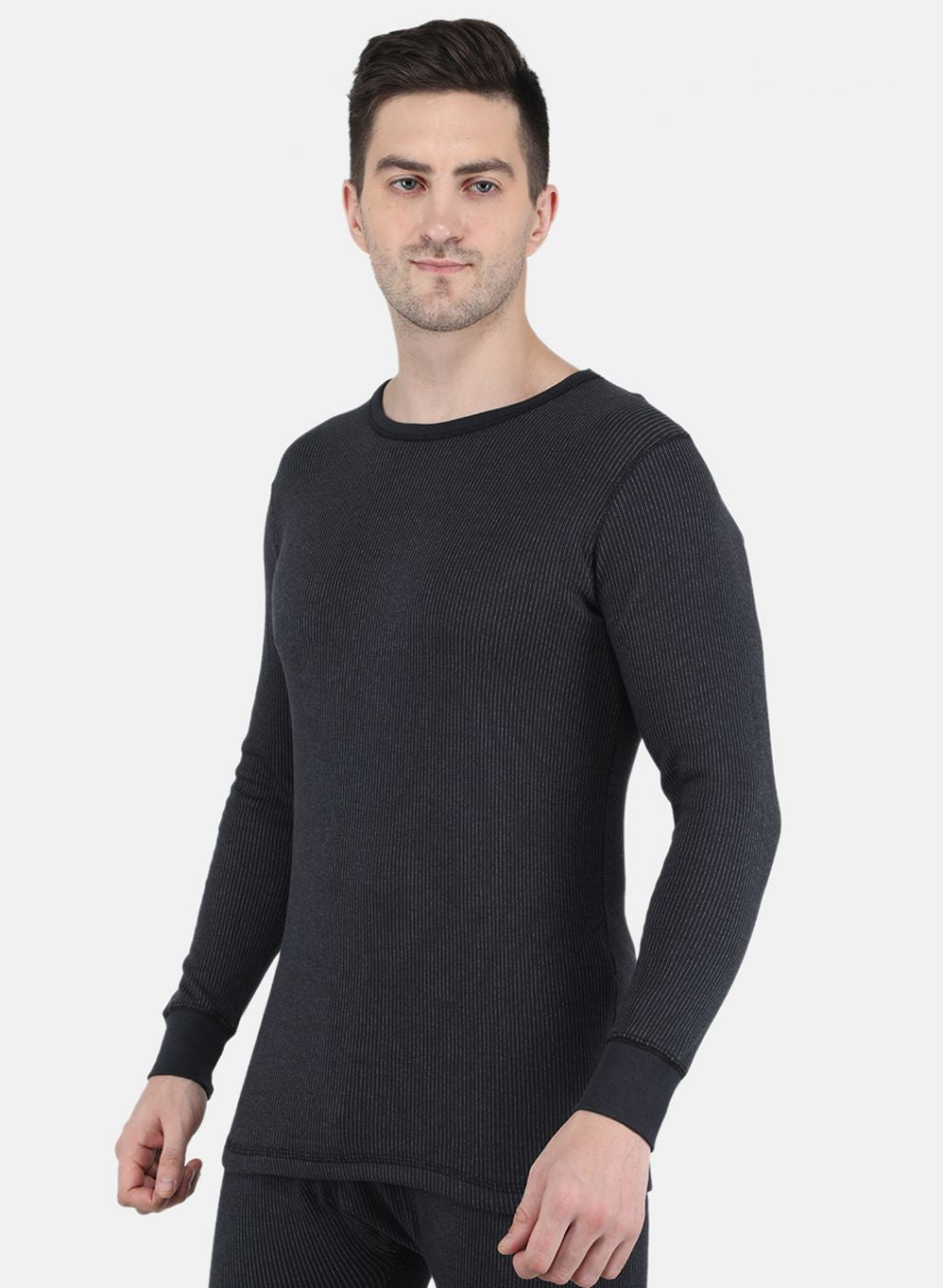 Men Black Solid Thermal Vest