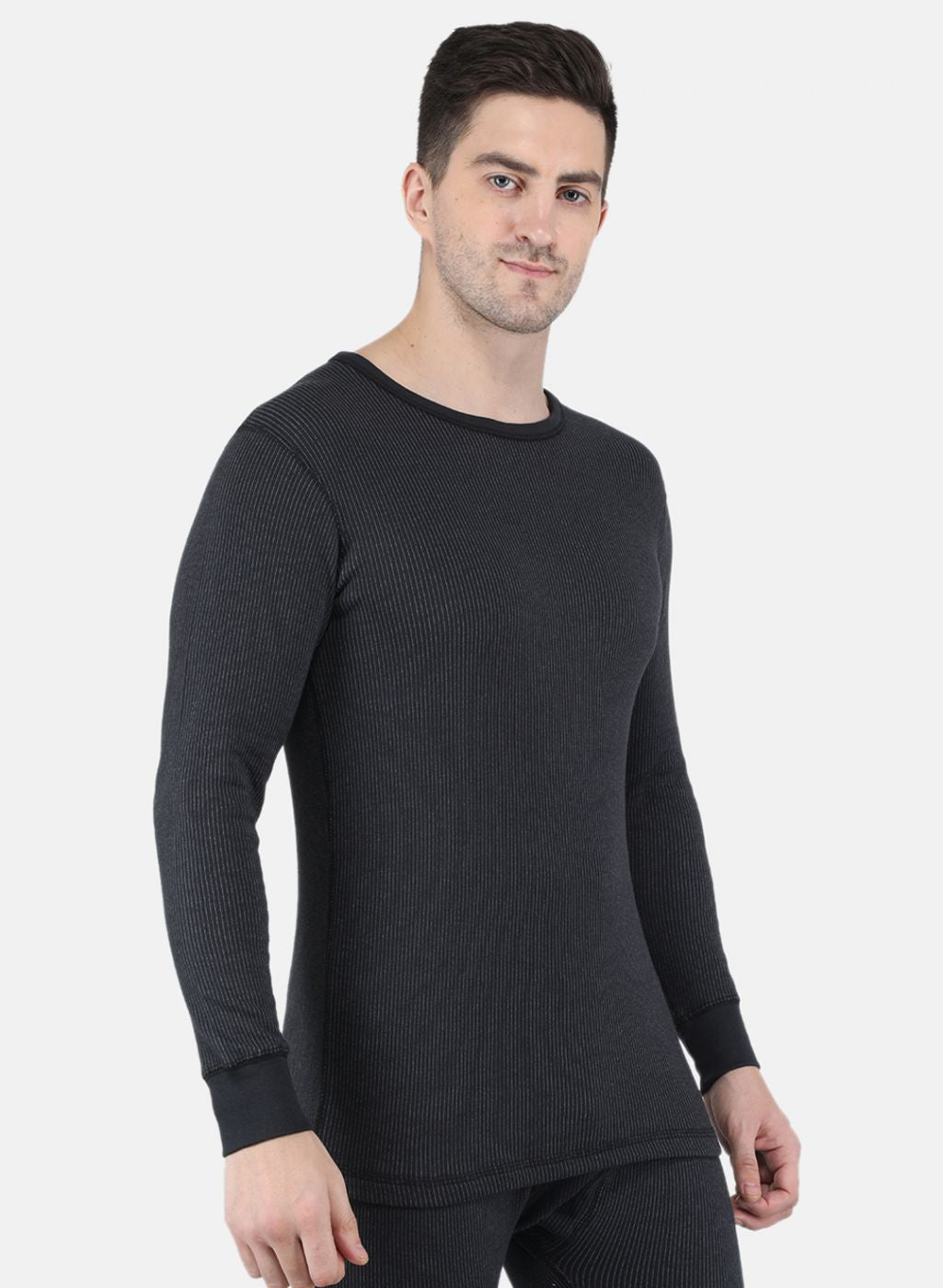 Men Black Solid Thermal Vest