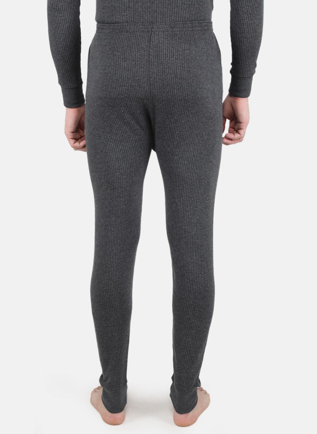 Men Grey Solid Thermal Lower