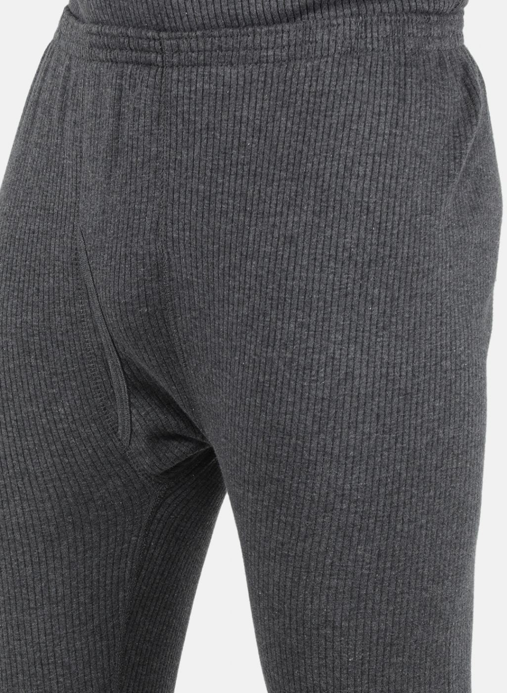 Men Grey Solid Thermal Lower