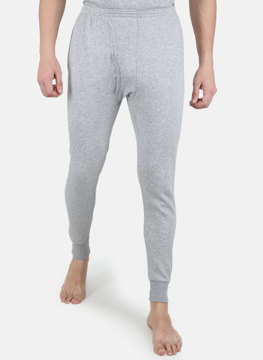 Men Grey Solid Thermal Lower