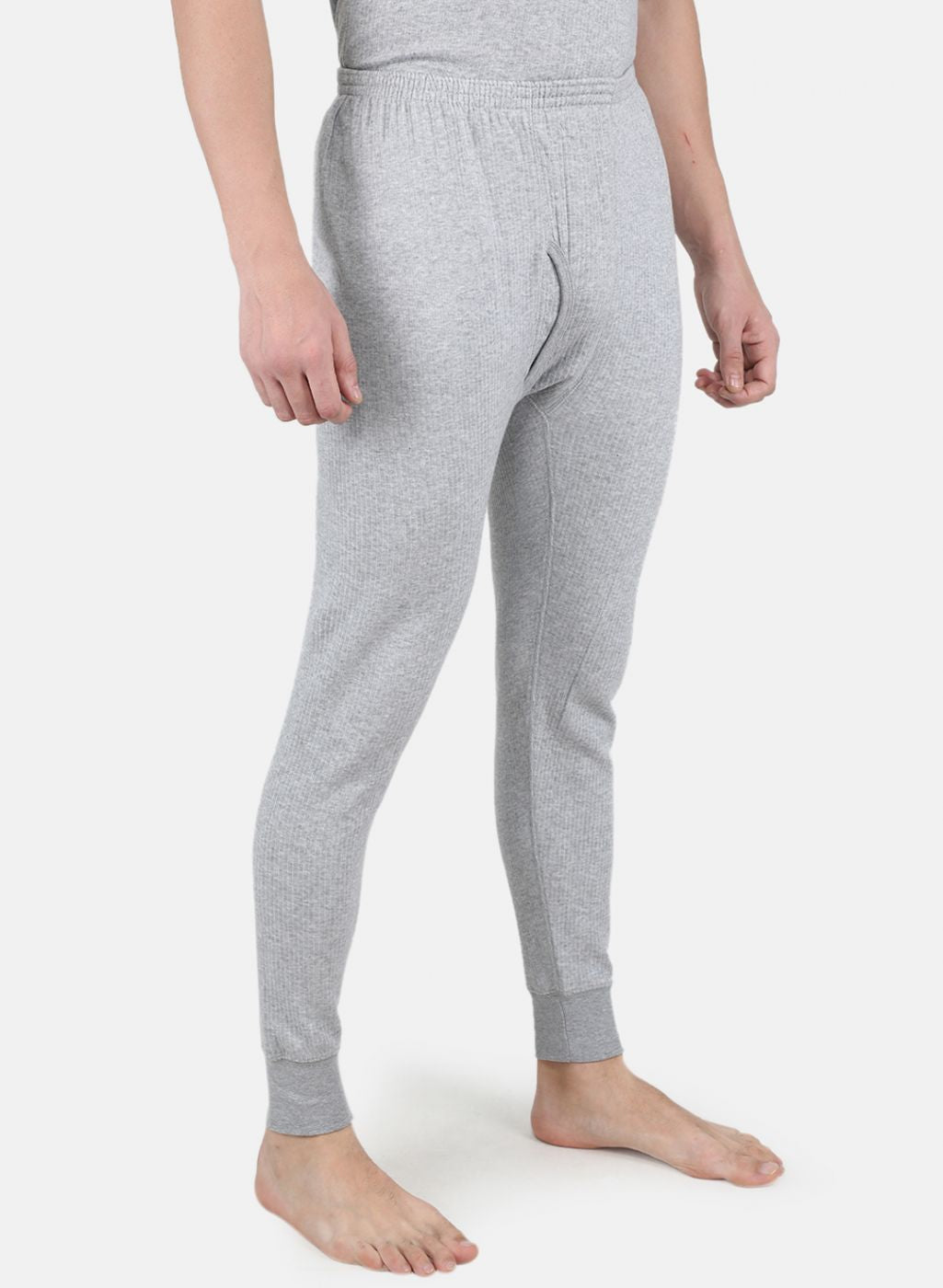 Men Grey Solid Thermal Lower