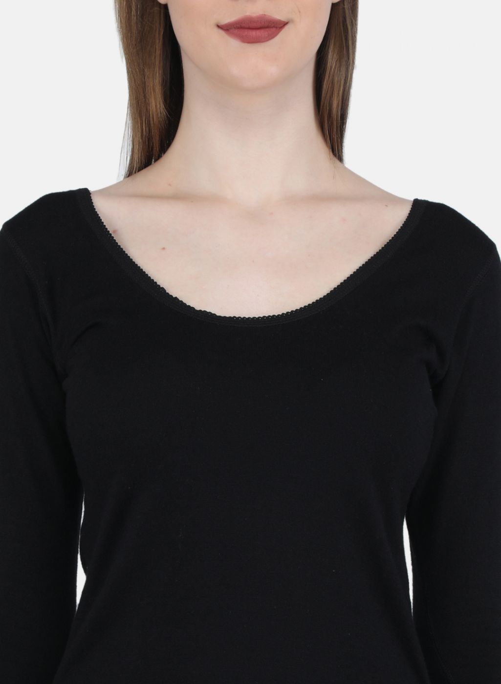 Women Black Solid Thermal Vest