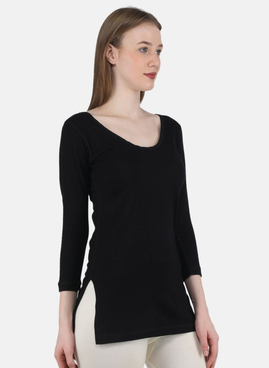 Women Black Solid Thermal Vest