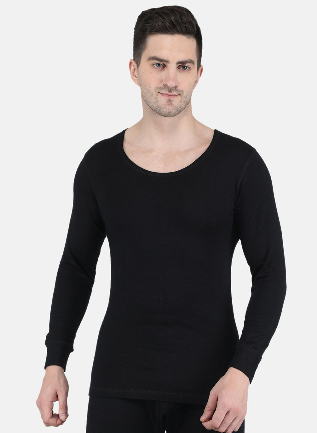 Men Black Solid Thermal Vest