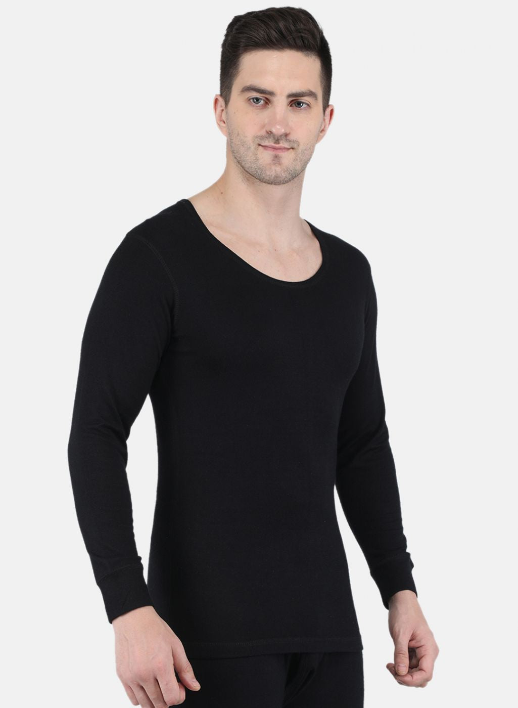 Men Black Solid Thermal Vest