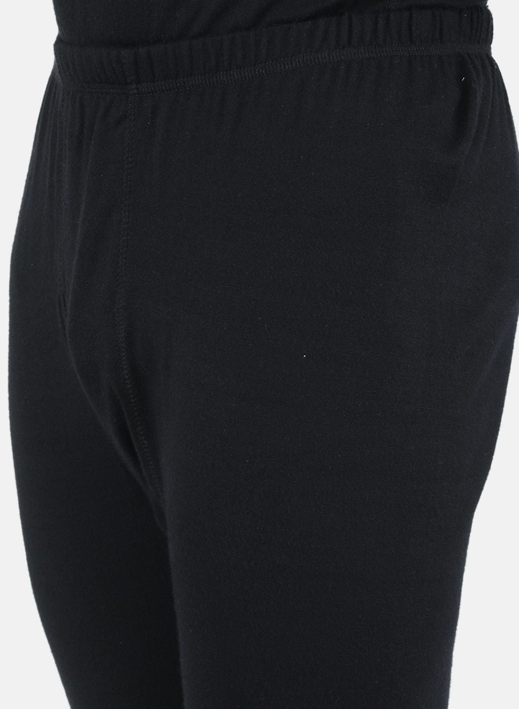 Men Black Solid Thermal Lower