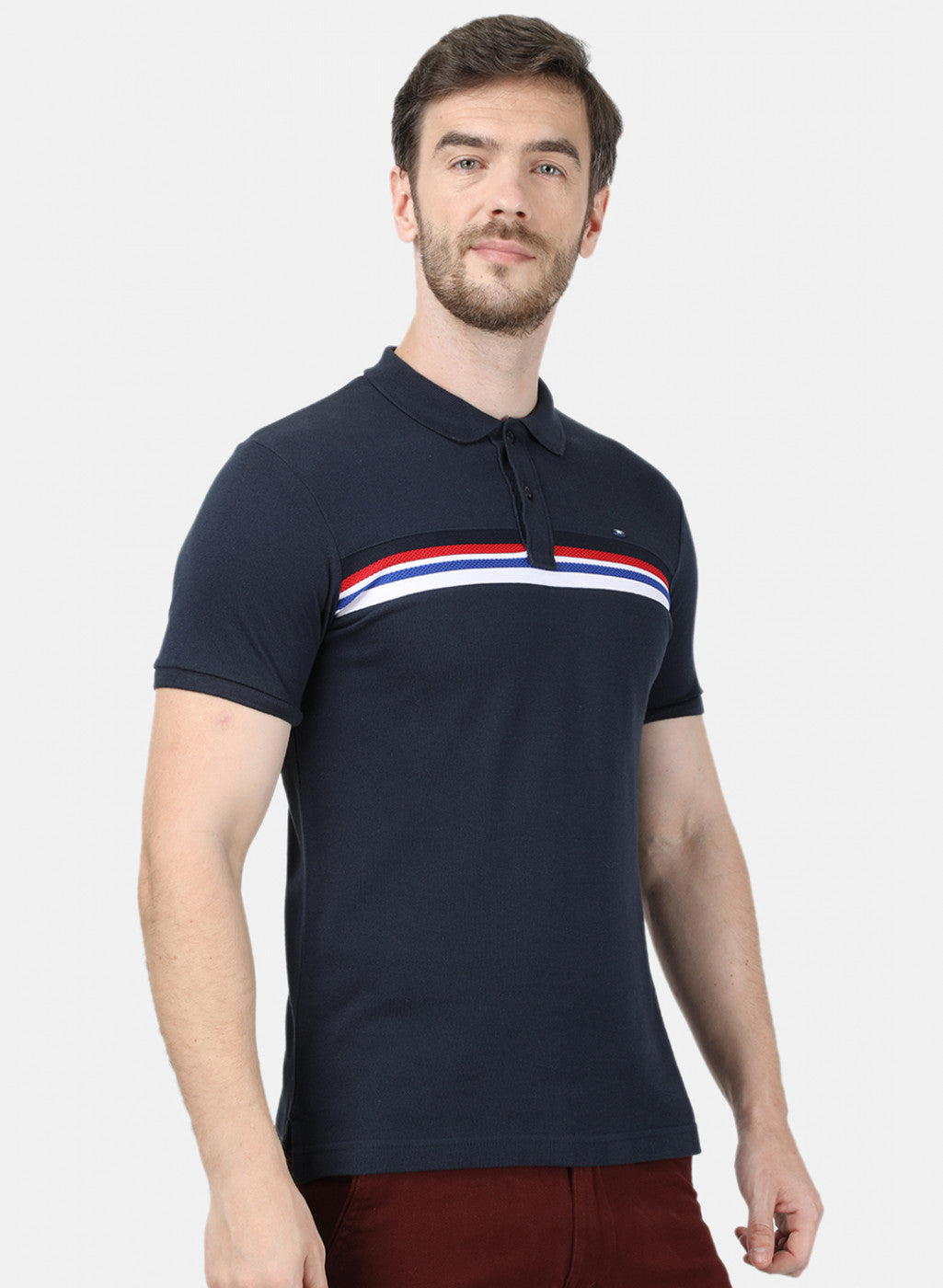 Mens Blue Plain T-Shirt