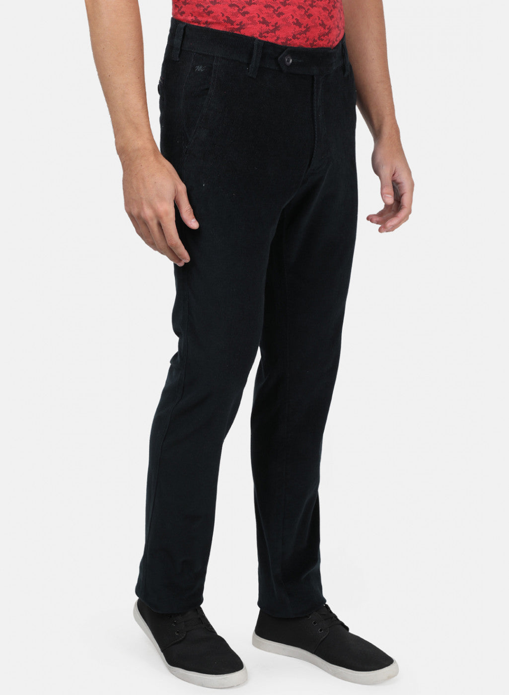 Men Blue Plain Trousers