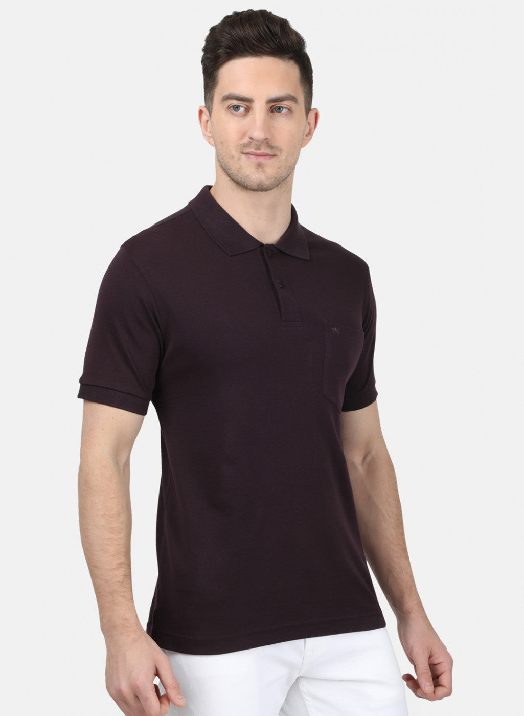 Mens Brown Plain T-Shirt