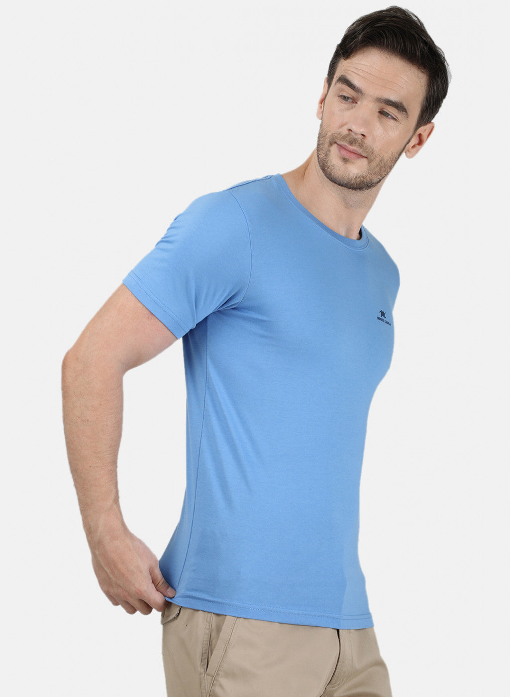 Mens Multi Color Plain T-Shirt