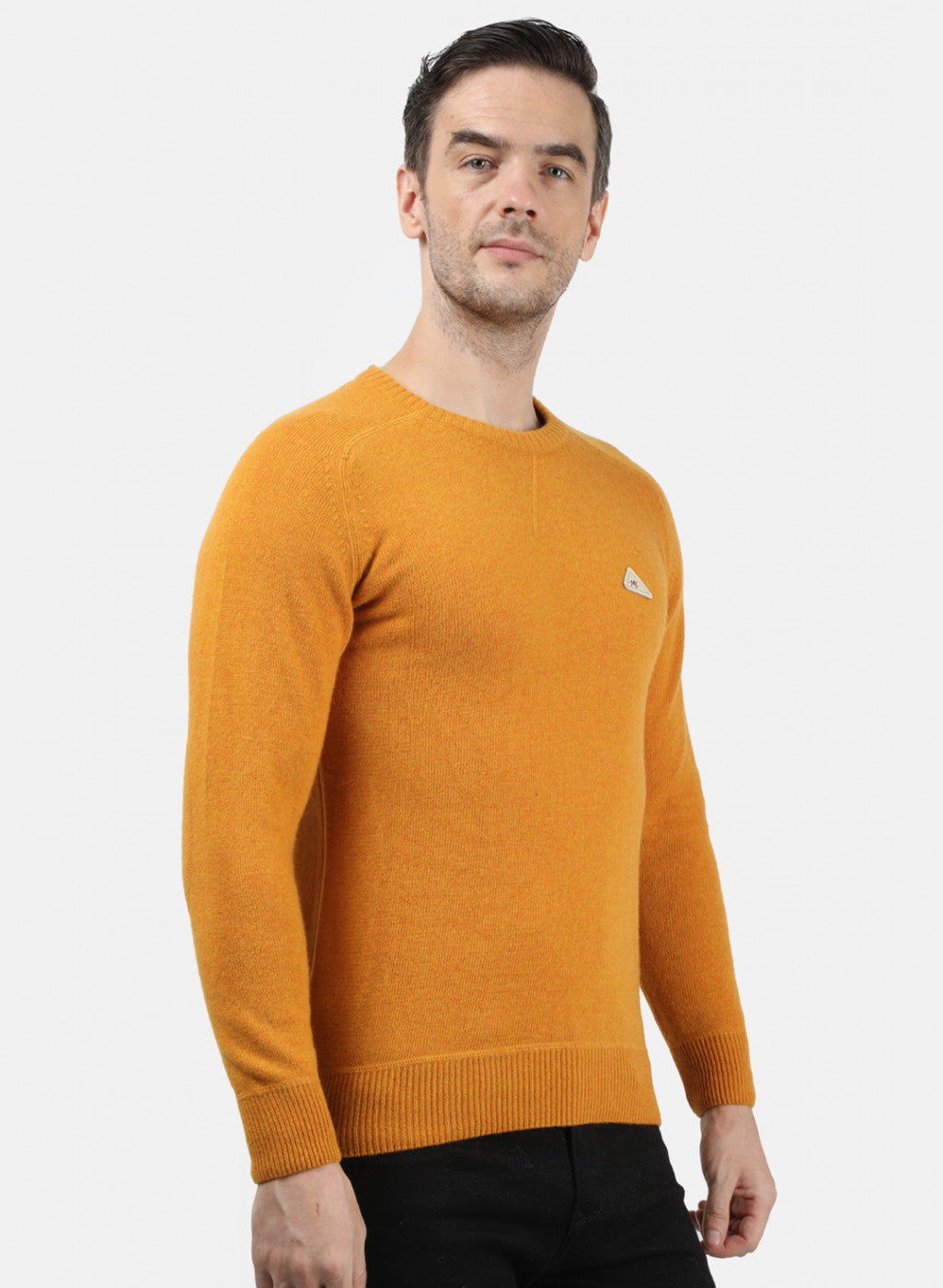 Men Yellow Solid Pullover