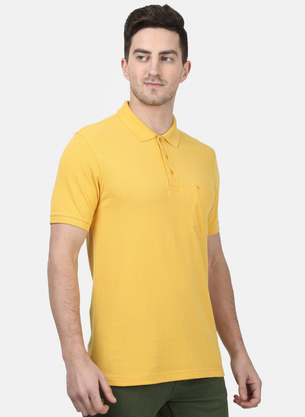 Mens Gold Plain T-Shirts