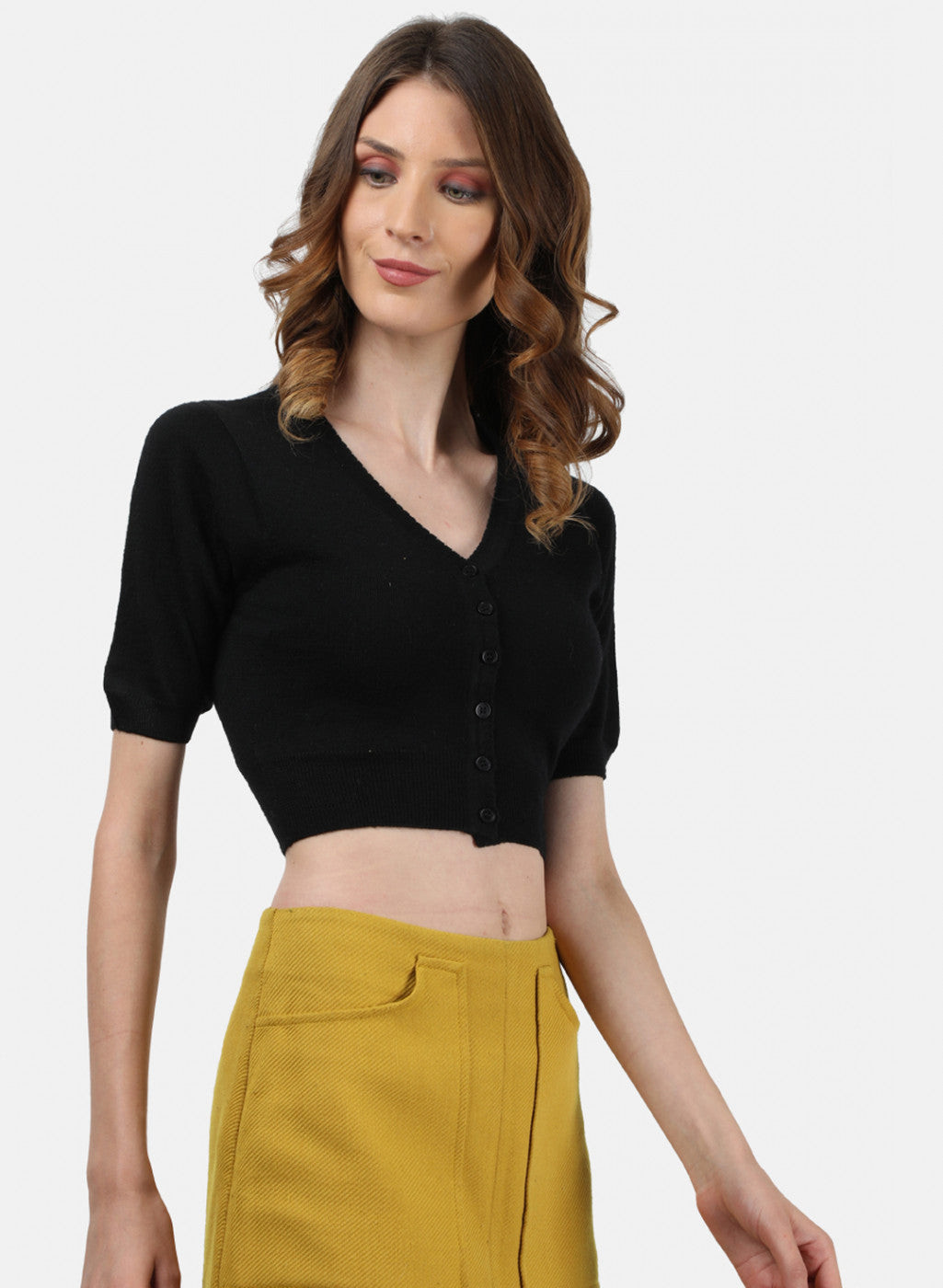 Women Black Solid Blouse