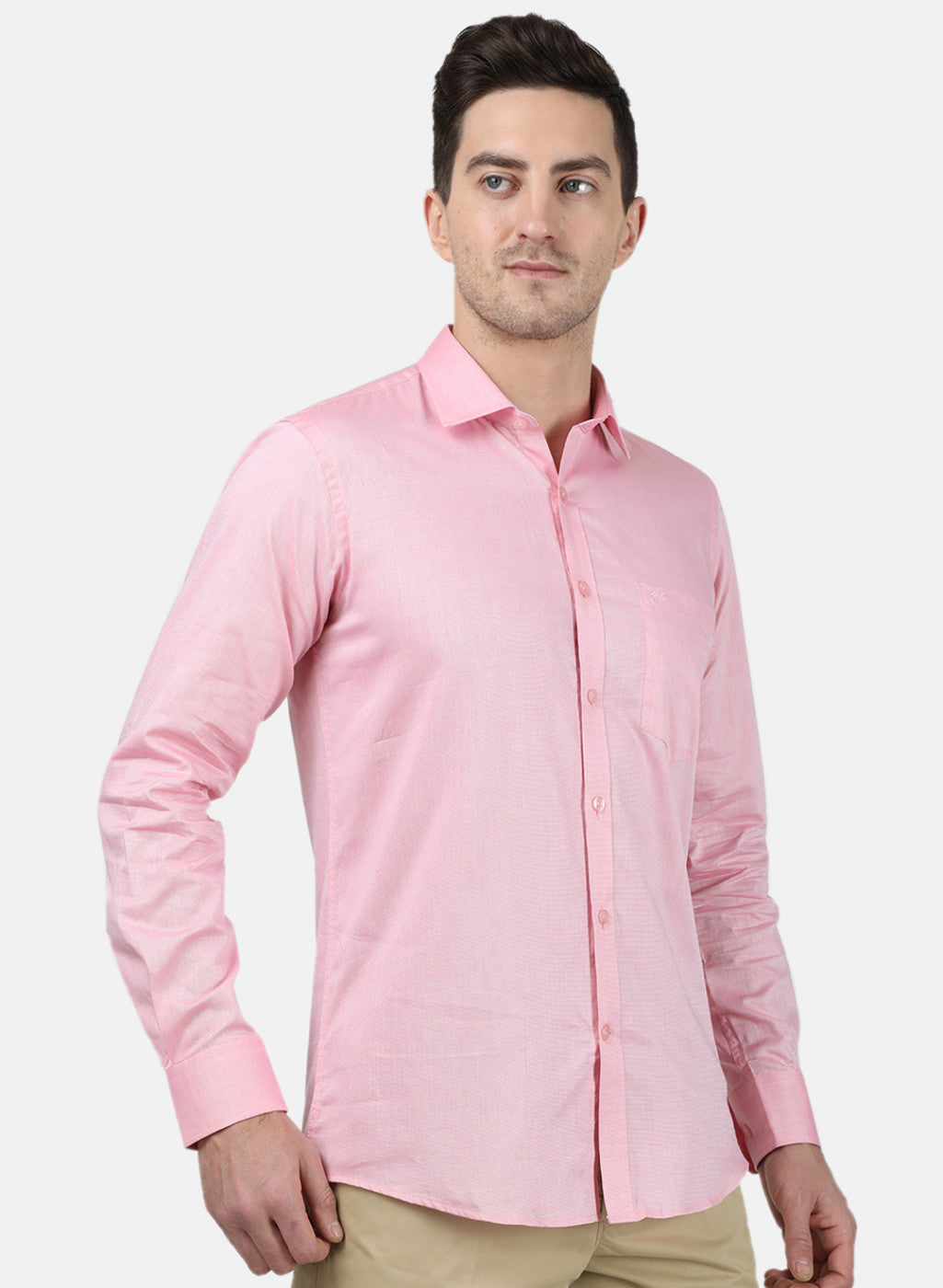 Mens Pink Printed Shirt