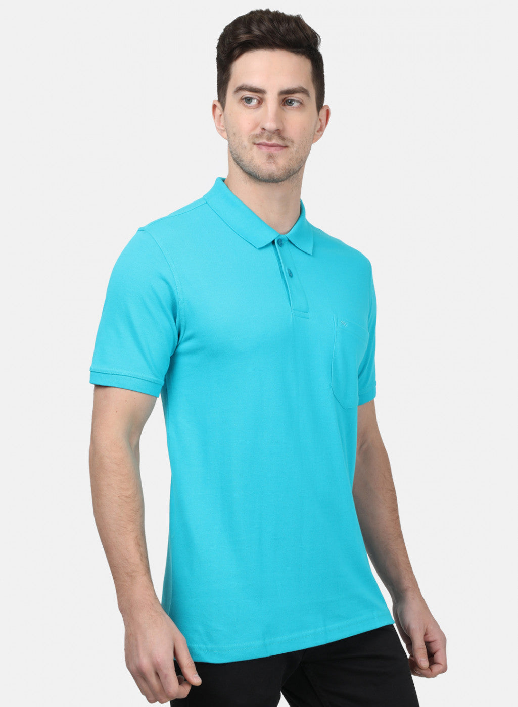 Mens Blue Plain T-Shirts