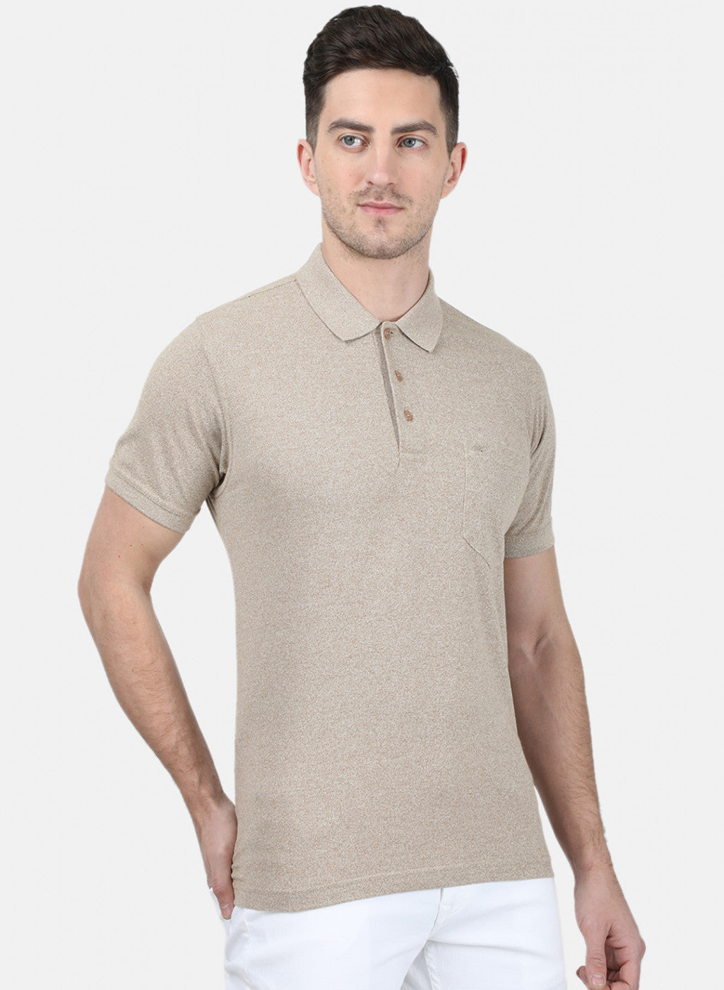 Mens Khaki Plain T-Shirt