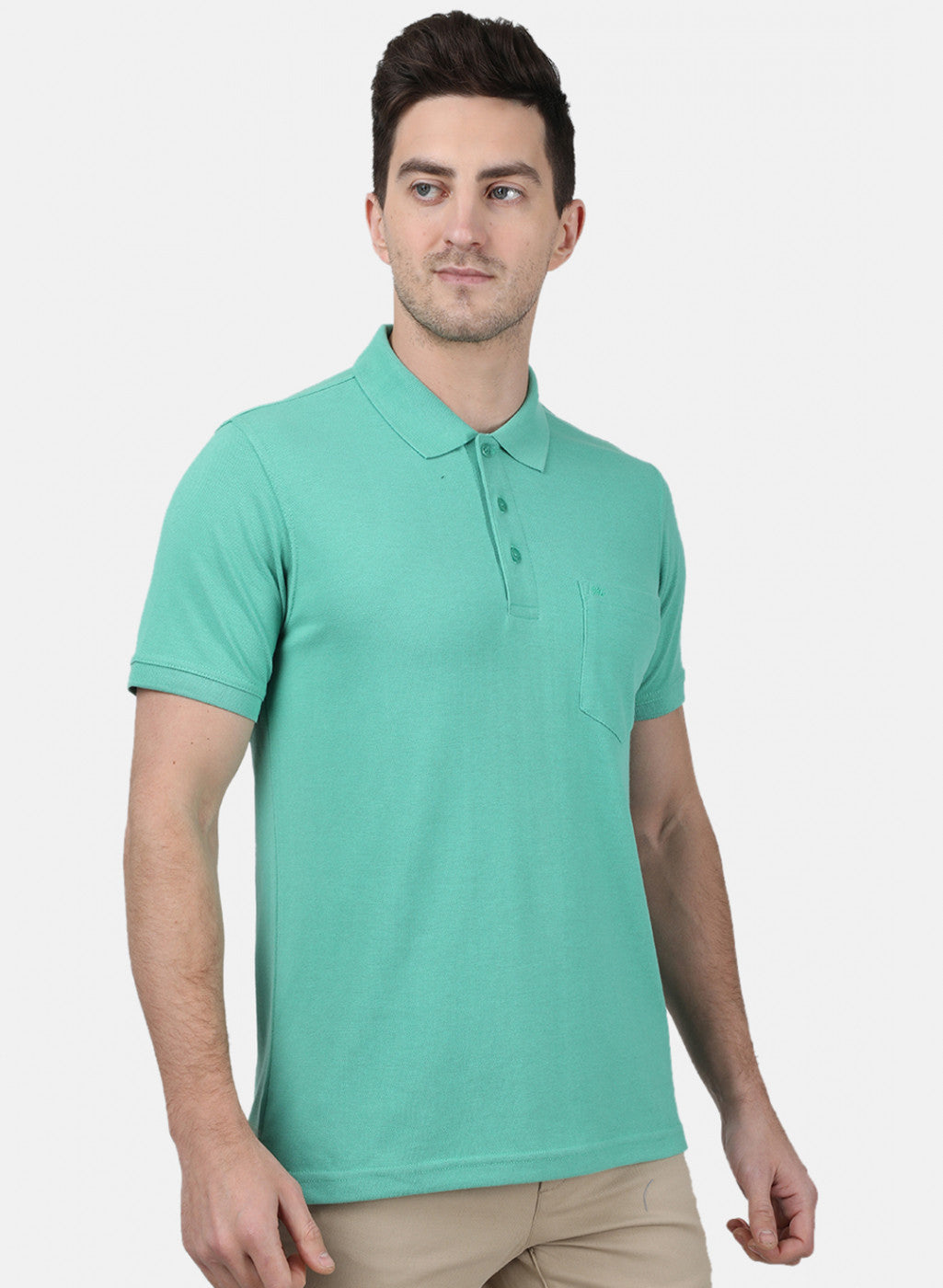 Mens Blue Plain T-Shirt