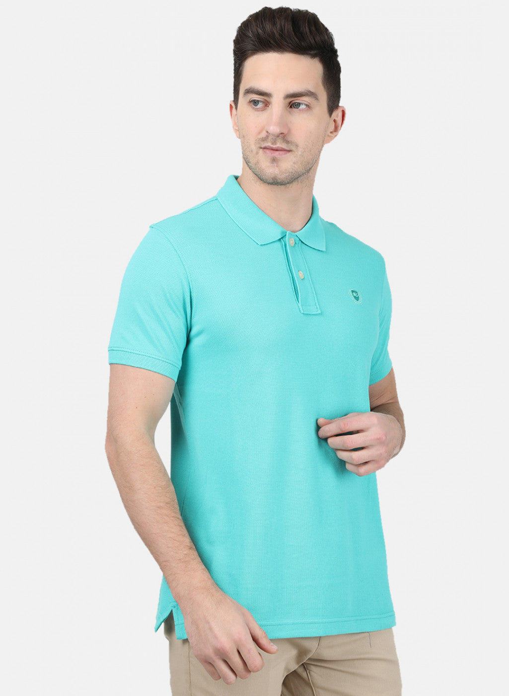 Mens Blue Plain T-Shirt