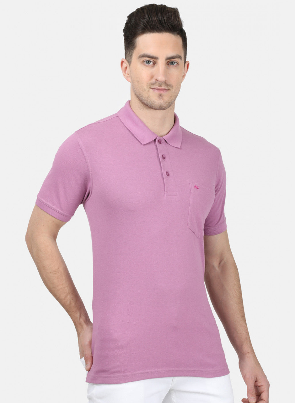 Mens Purple Plain T-Shirt