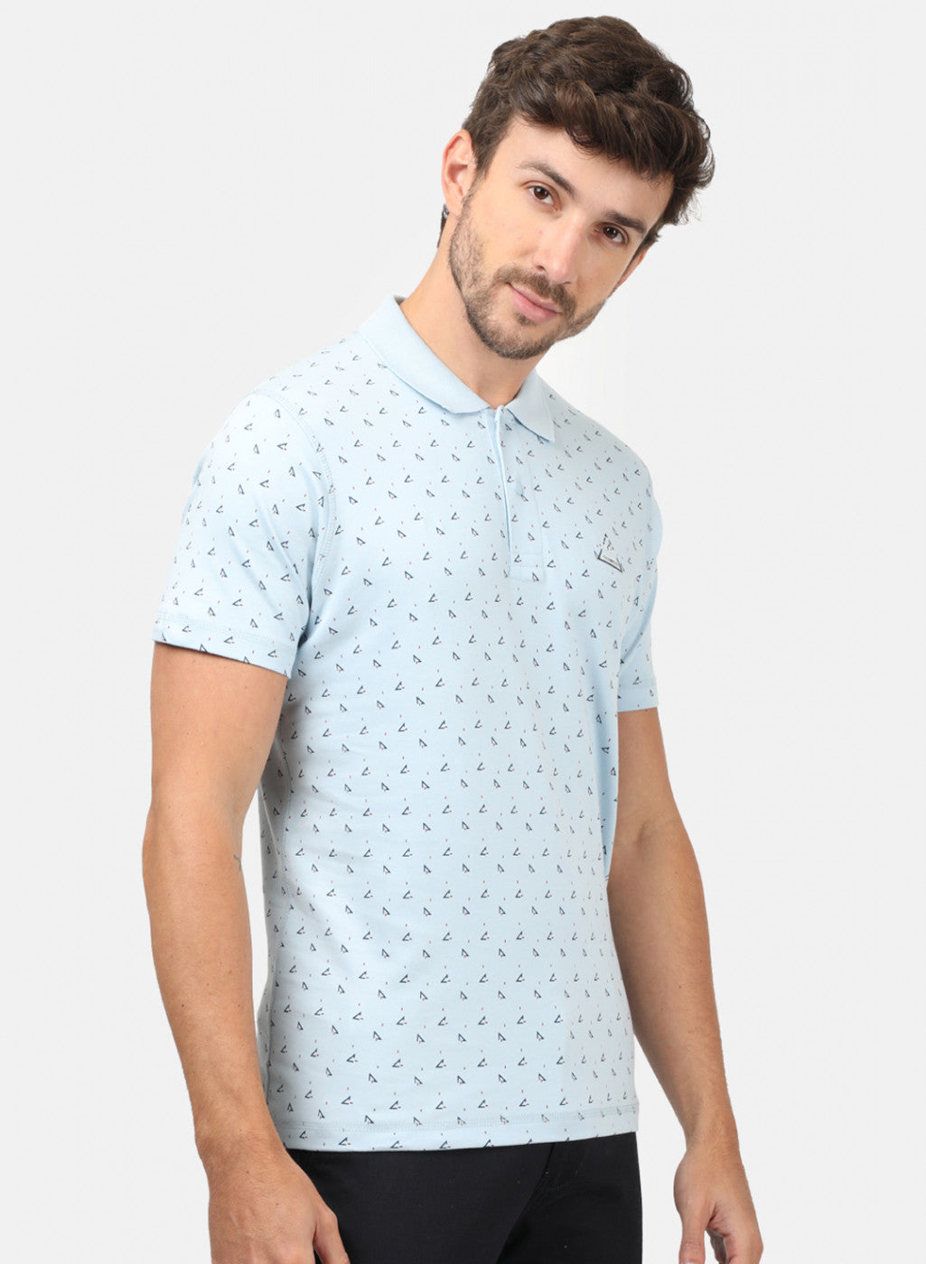 Men Blue Printed T-Shirts