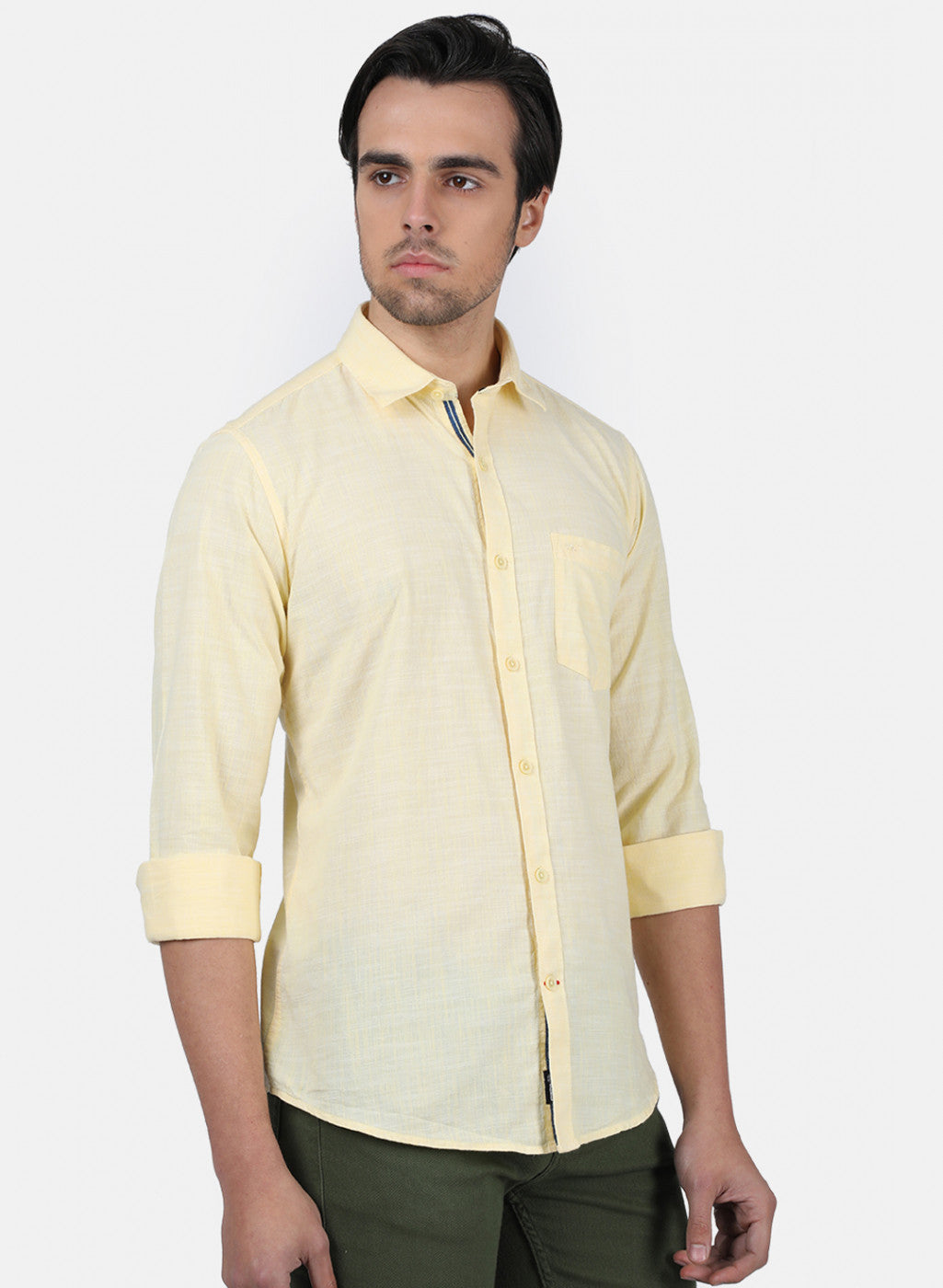 Men Yellow Solid Shirts