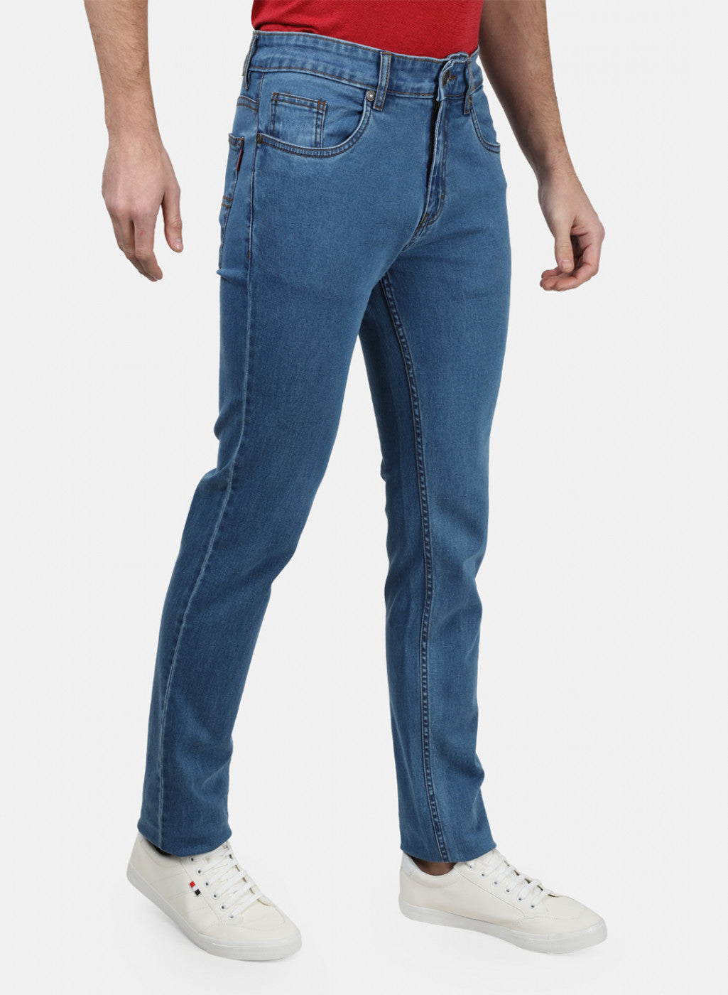 Mens Blue Plain Denims