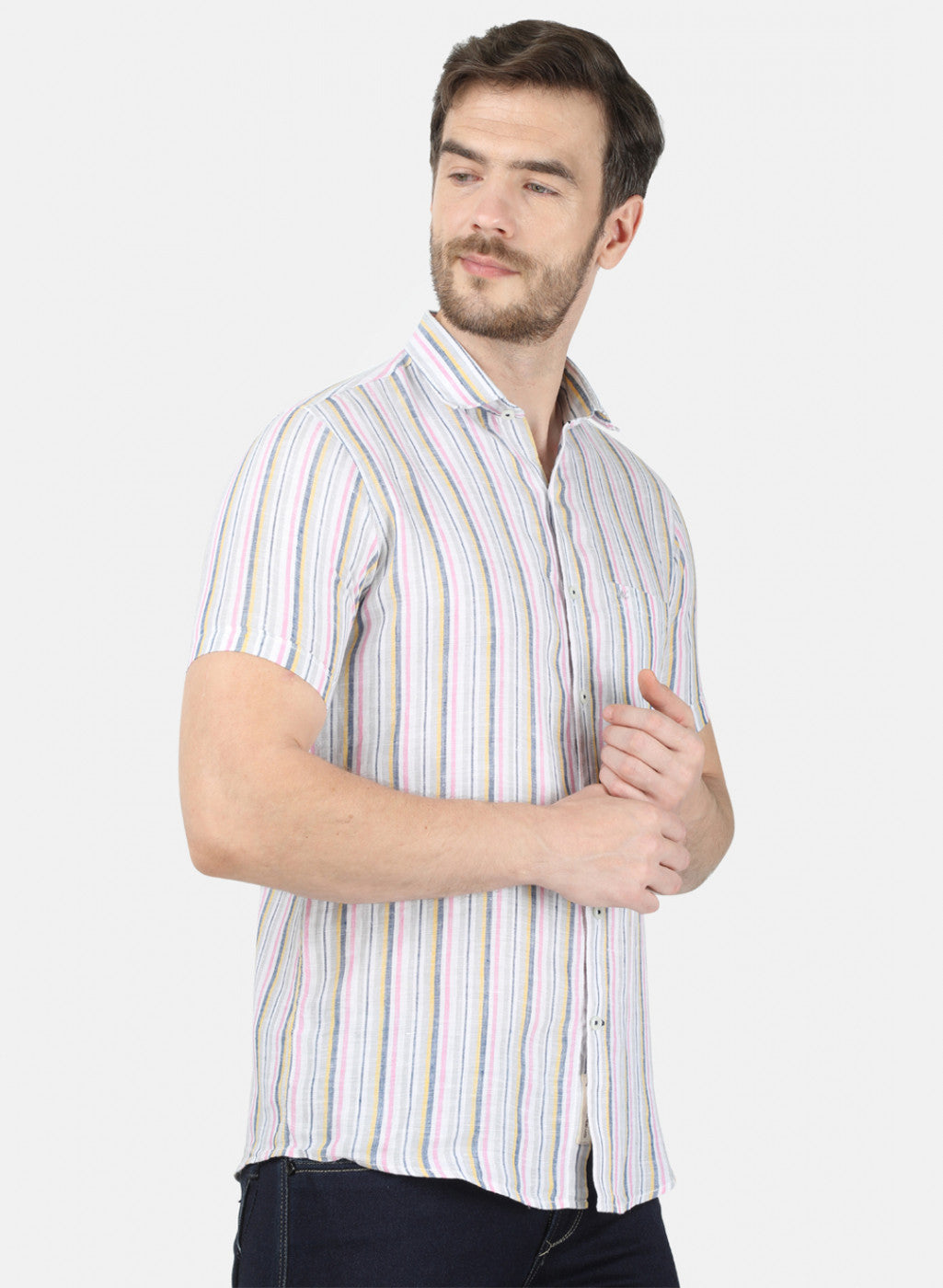 Mens Pink Stripe Shirt