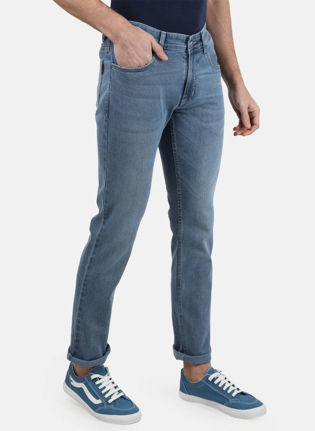 Mens Blue Narrow Denim