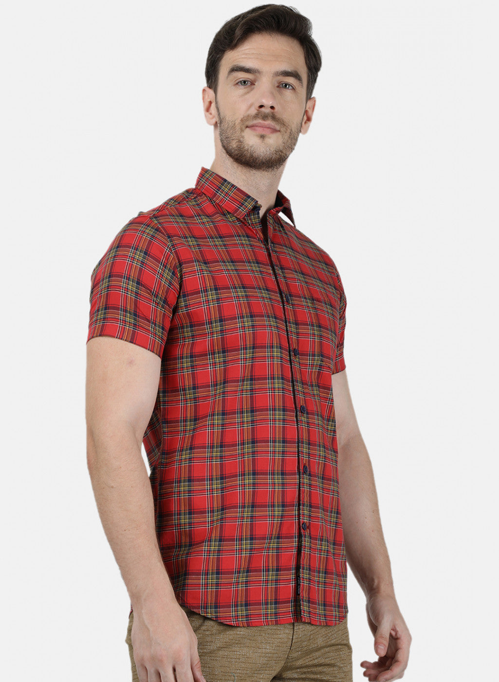 Mens Red Check Shirts