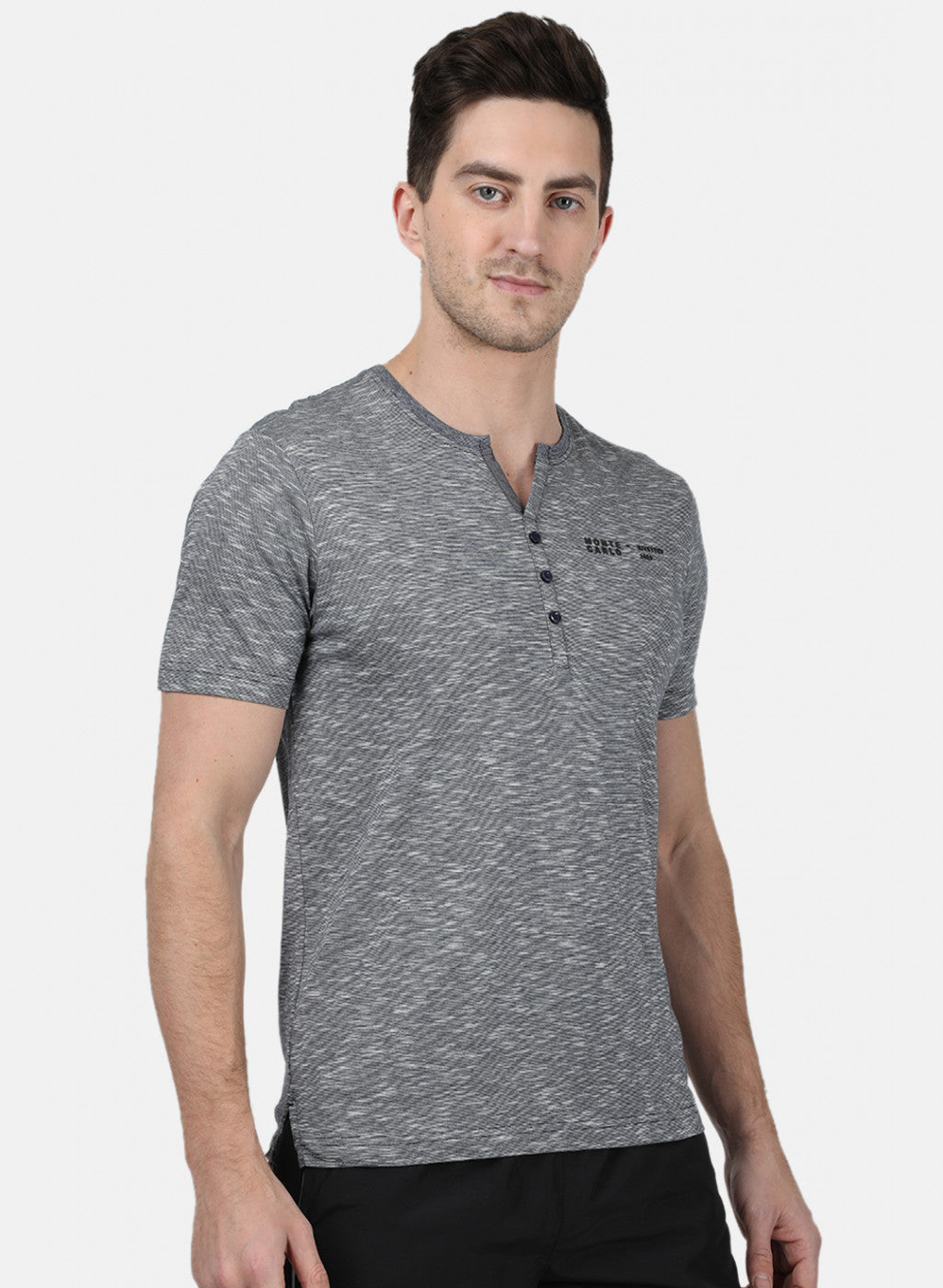 Mens Grey Stripe T-Shirt