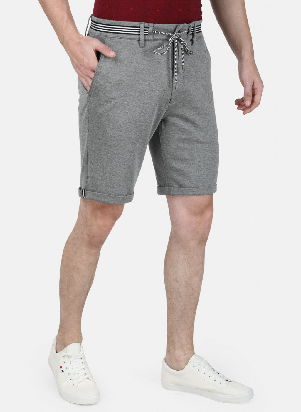 Mens Grey Plain Short