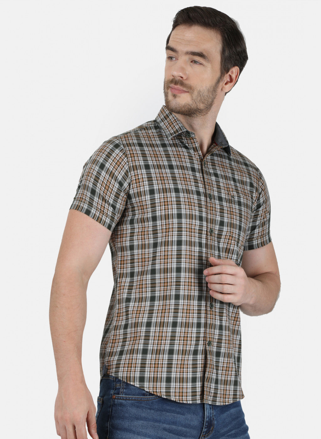 Mens Green Check Shirt