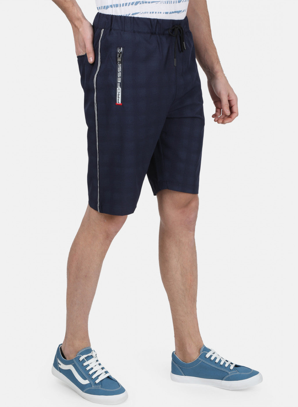 Mens NAvy Blue Printed Short