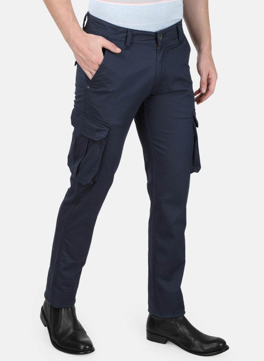 Mens Blue Slim Trouser