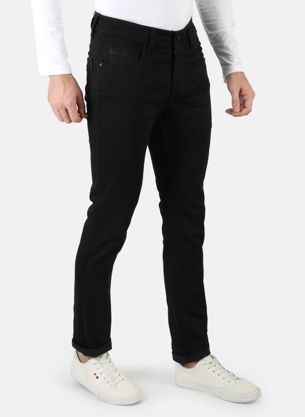 Men Black Narrow Fit Denim