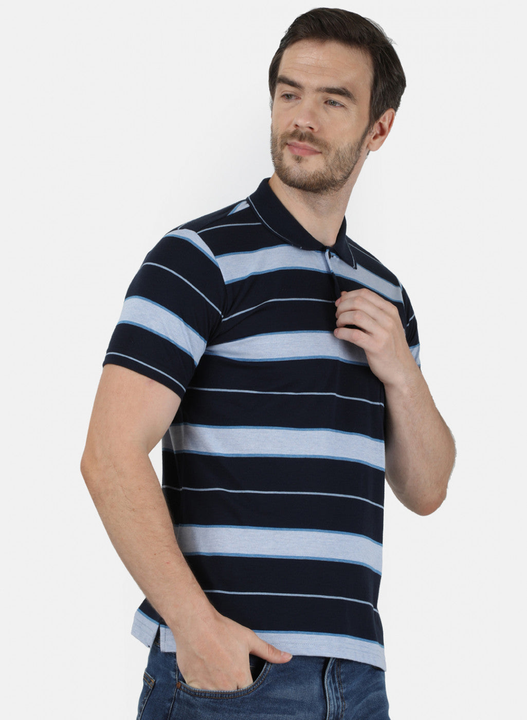 Mens NAvy Blue Stripe T-Shirt