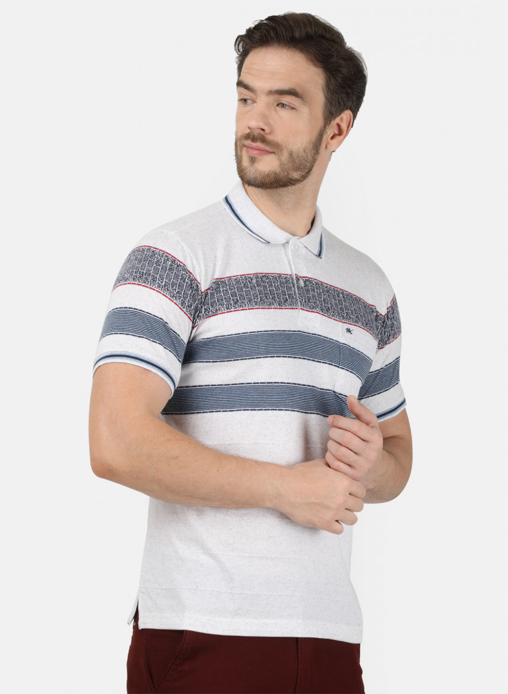 Mens White Stripe T-Shirt