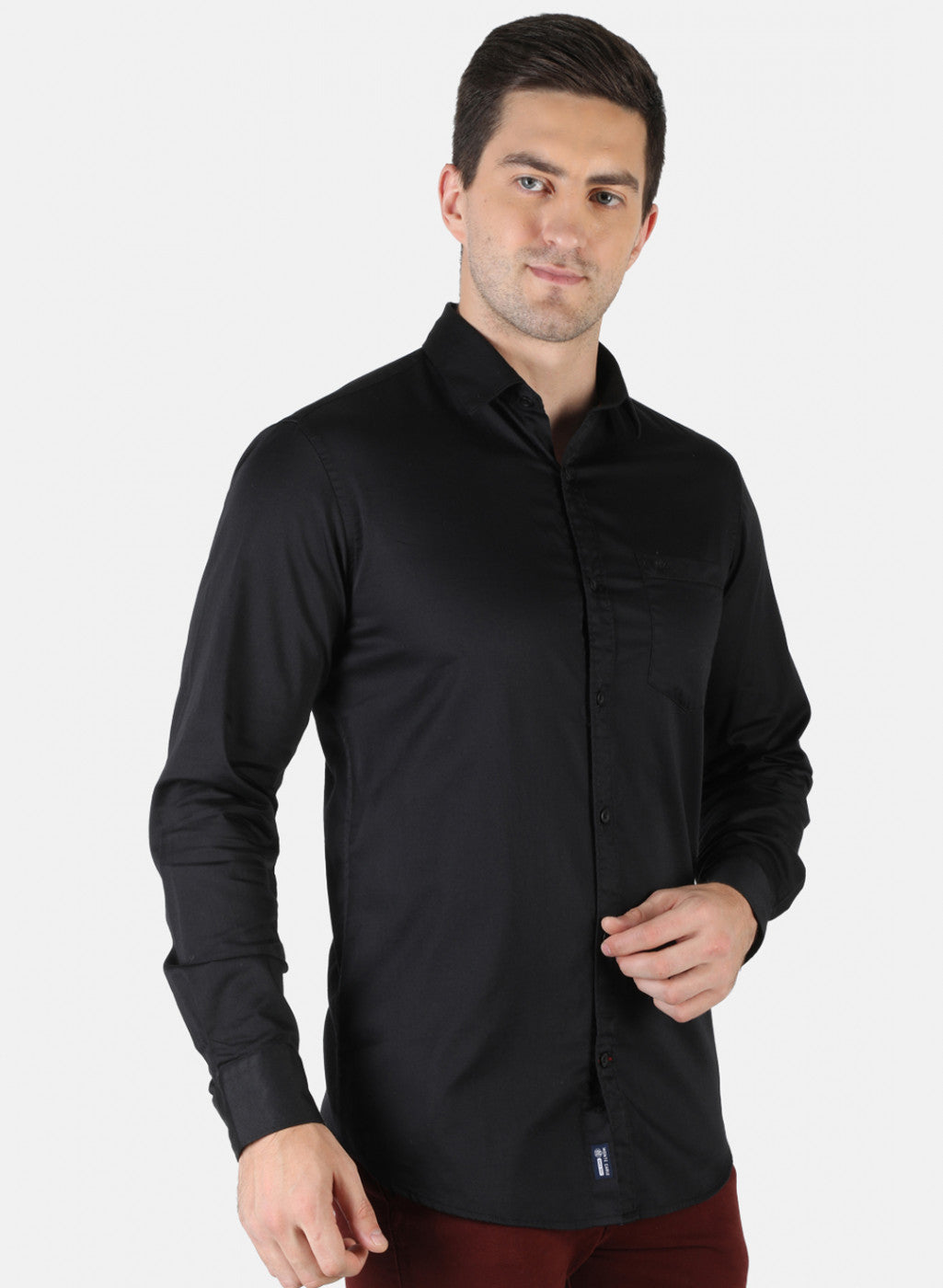 Men Black Solid Shirt