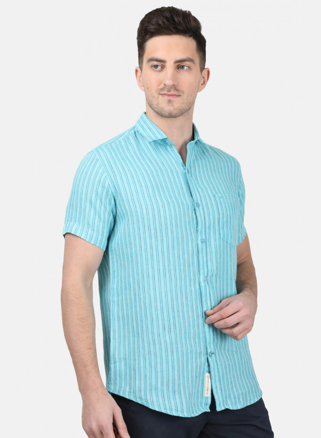 Mens Blue Stripe Shirt