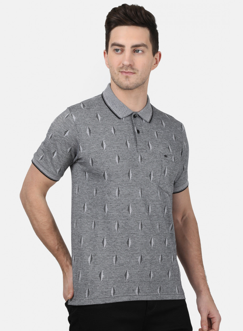 Mens Grey Stripe T-Shirt