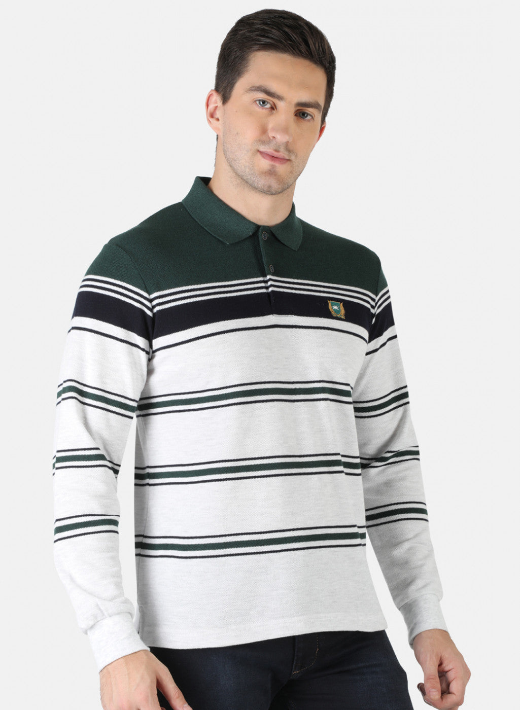 Men Green Stripe T-Shirt