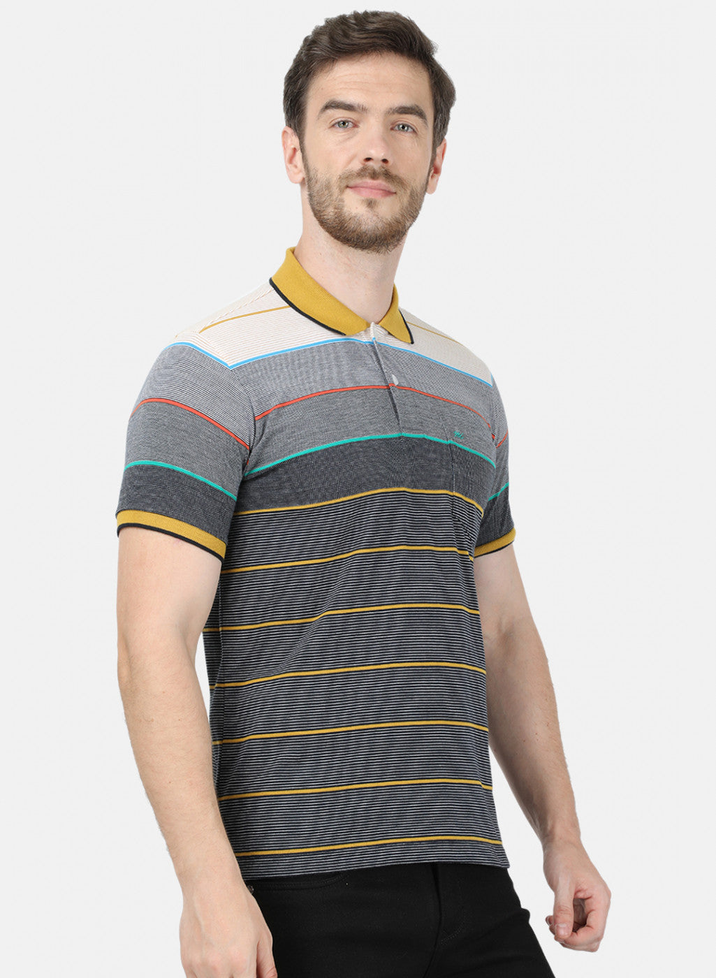 Mens Multi Color Stripe T-Shirt