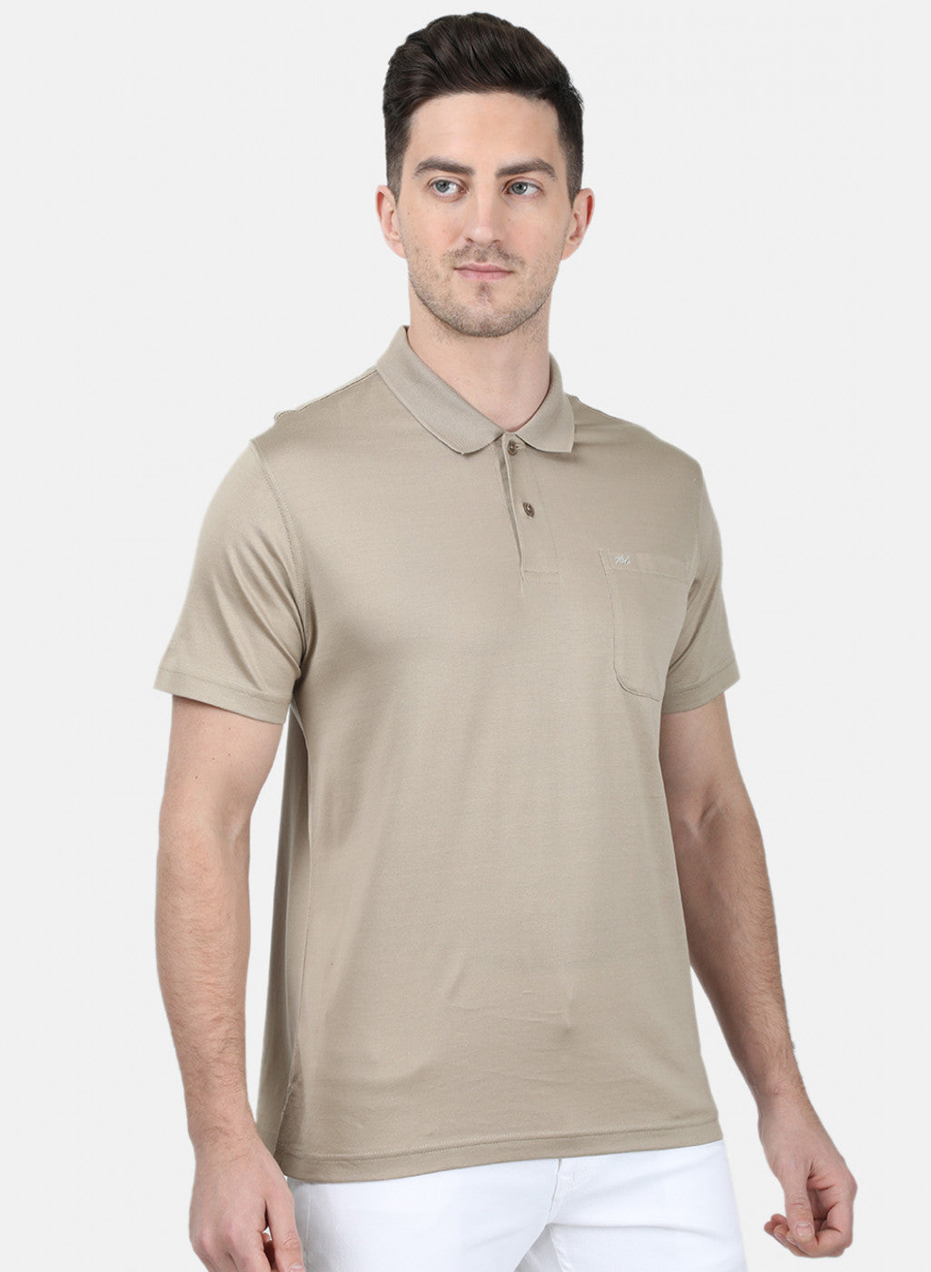 Mens Khaki Plain T-Shirt