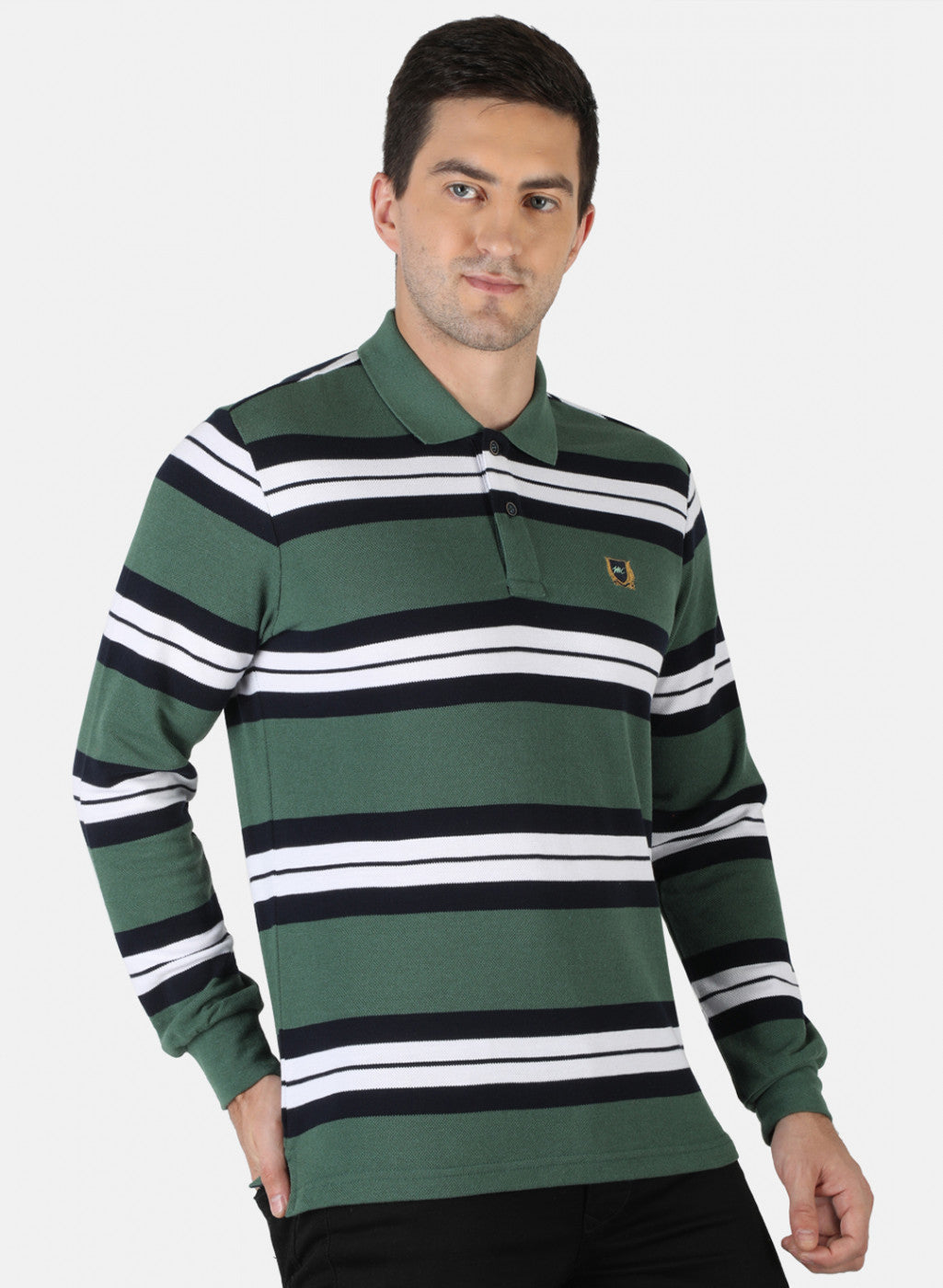 Men Green Stripe T-Shirt