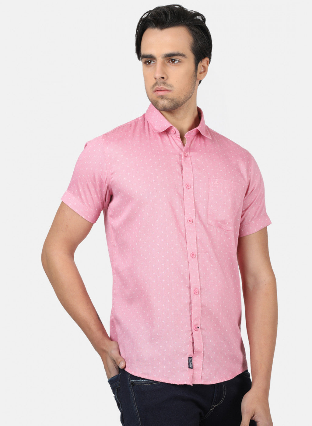 Men Pink Printed Shirts